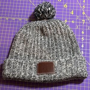 Love Your Melon Black and White Knit Beanie